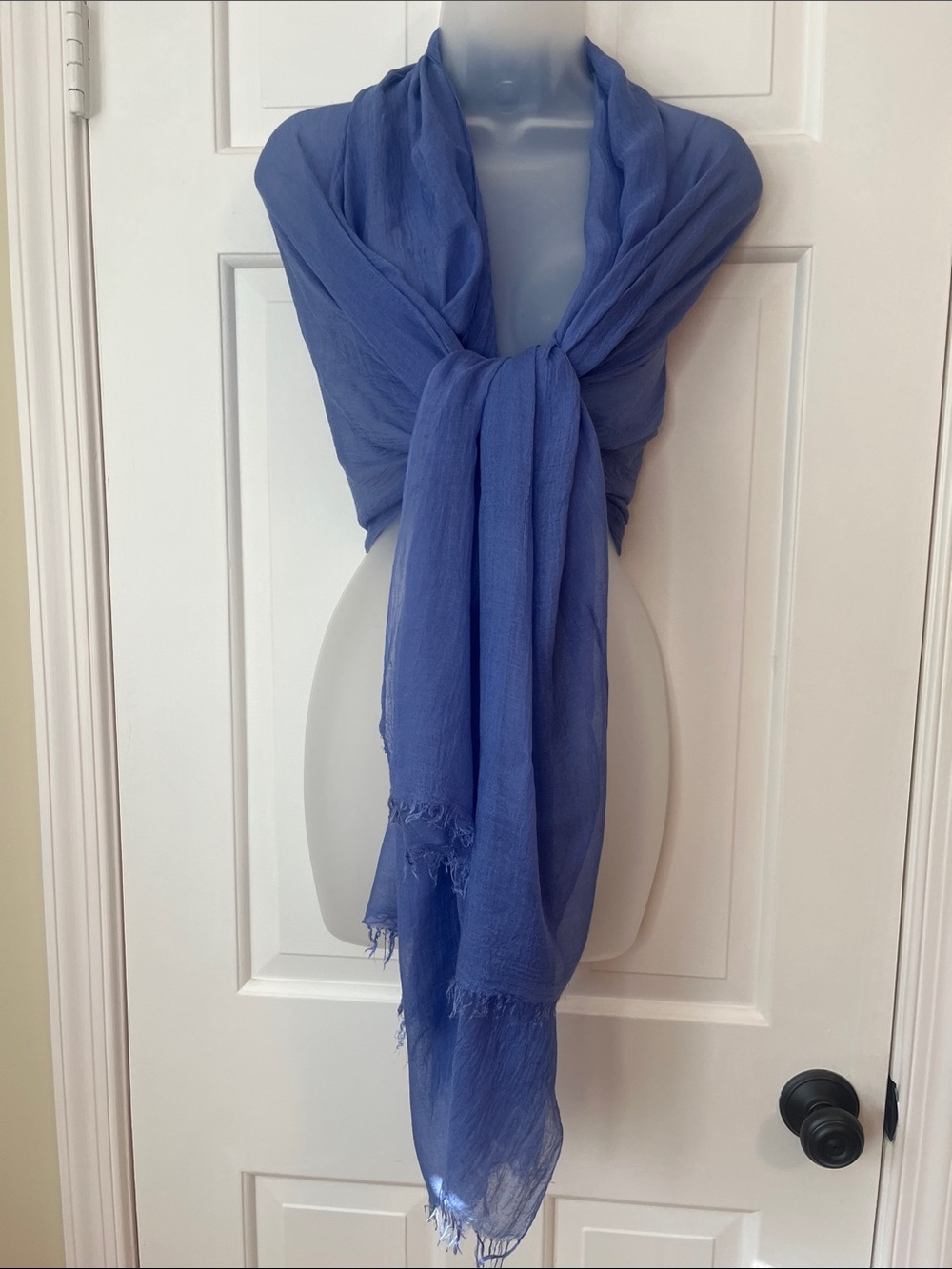 TALBOTS FRINGE GAUZE WRAP - 80" x 36” - Picture 6 of 6